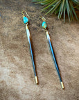 Porcupine Quill & Turquoise Earrings