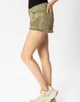 Mid-Rise Boyfriend Short- Olive