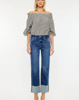 Mid-Rise Cropped Cuffed Straight Jean-