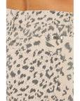 High Rise Denim Cheetah Short-