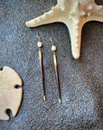 Porcupine Quill & Pearl Earrings