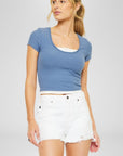 High Rise Short- White