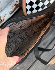 Brim Checkered Leather Purse