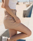 Khaki Cargo Skirt-