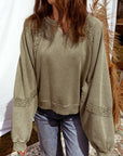 Notched Neck Sweatshirt-