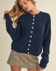 Knit Cardigan- Navy