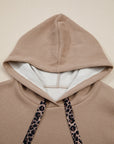 Cropped Waffle Knit Hoodie -