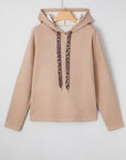 Cropped Waffle Knit Hoodie -