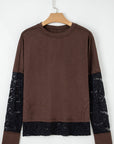Lace Sleeve Insert Shirt-