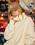 Oversized Mock Neck Sweatshirt-