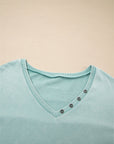 Raw Edge Shirt- Blue-