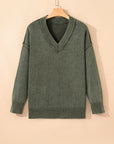 Mineral Wash Drop Sleeve Sweater-