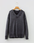 Mineral Wash Drop Sleeve Sweater-