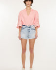 High Rise Cut-Off Mom Shorts-