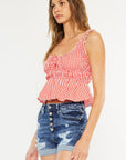 High Rise Button Shorts-