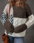 Chunky Patchwork Sweater-