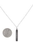 Sterling Silver Vertical Moon Phase Necklace