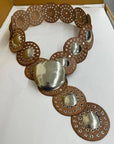 Handmade Leather Disk Belt -