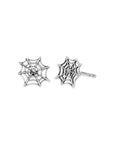 Sterling Silver Small Spiderweb Post Earrings 9x9mm