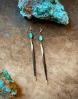 Porcupine Quill & Turquoise Earrings