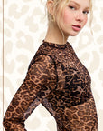 Mesh Leopard Layering Top-