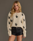 Ivory Skull Sweater