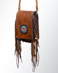 Fringe Messenger Bag with Braided Strap and Edges: ADBGM124