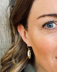 The Billie Earrings: Mother of Pearl Handle-