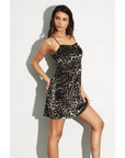 Velvet Babydoll Cheetah Dress-