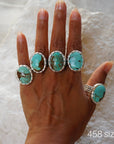 *Limited Edition* Number 8 Turquoise Sterling Silver Ring: 6
