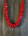 Coral Necklace Seashell Heishi -Native Made