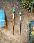Porcupine Quill & Turquoise Earrings