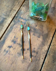 Porcupine Quill & Turquoise Earrings