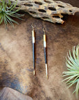 Porcupine Quill in Bullet Earrings