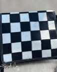 Bandera Nights Checkered Cowhide Purse