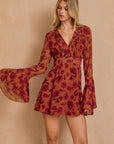 Canyon Still Mini Dress- Red