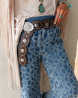 Onyx Oval Western Belt - Brown