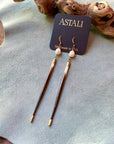 Porcupine Quill & Pearl Earrings