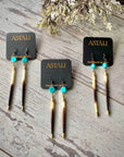Porcupine Quill & Turquoise Earrings