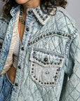 Studded Denim Jacket-
