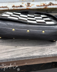 Bandera Nights Checkered Cowhide Purse