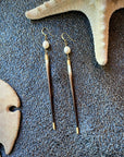 Porcupine Quill & Pearl Earrings