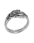 Sterling Silver Skeleton Hand Ring: 8
