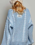 V-Neck Sweater- Blue-