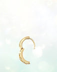 Crystal and Gold Hoop Earring