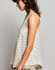 Patchwork Tank Top- Almond-