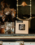 Etched Whiskey Glass 11 oz - Rose