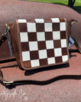 Cattleman Luxe Checkered Cowhide Purse