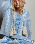 V-Neck Sweater- Blue-