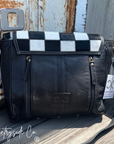 Bandera Nights Checkered Cowhide Purse